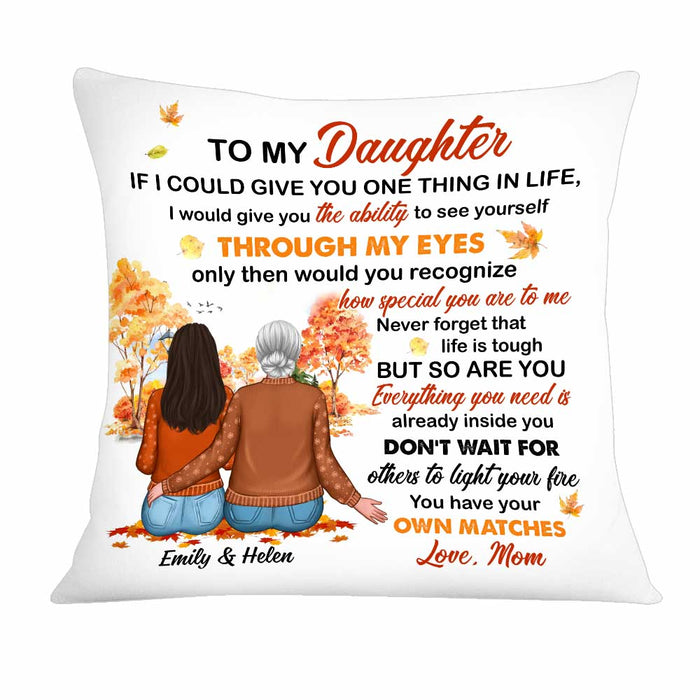 Personalized Fall To My Daughter Pillow AG183 23O34 1