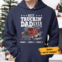 Personalized Trucker Dad Hoodie DB11 87O36 thumb 1