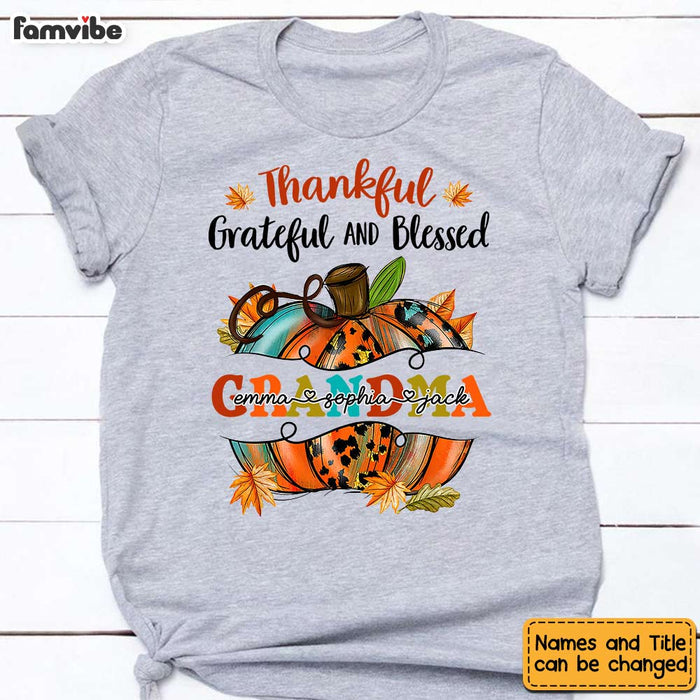 Personalized Fall Pumpkin Grandma T Shirt AG201 32O31 1