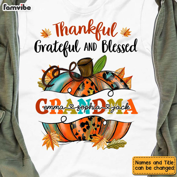 Personalized Fall Pumpkin Grandma T Shirt AG201 32O31 1
