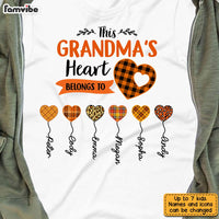 Personalized Fall Grandma's Heart Belongs To T Shirt AG214 32O31 thumb 1