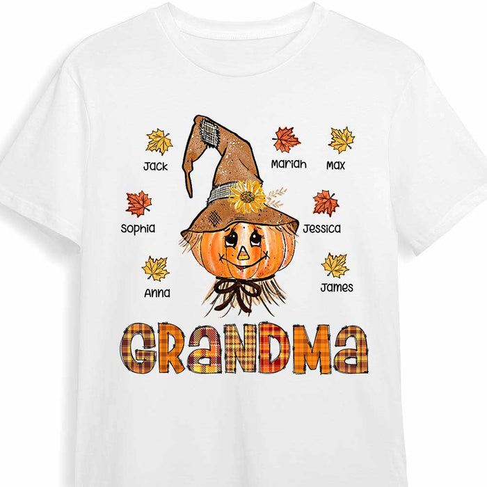 Personalized Fall Scarecrow Grandma T Shirt AG192 85O47 1