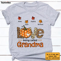 Personalized Fall Love Being Grandma T Shirt AG193 85O28 thumb 1