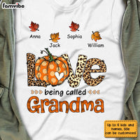 Personalized Fall Love Being Grandma T Shirt AG193 85O28 thumb 1