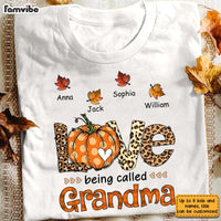 Personalized Fall Love Being Grandma T Shirt AG193 85O28 thumb 1