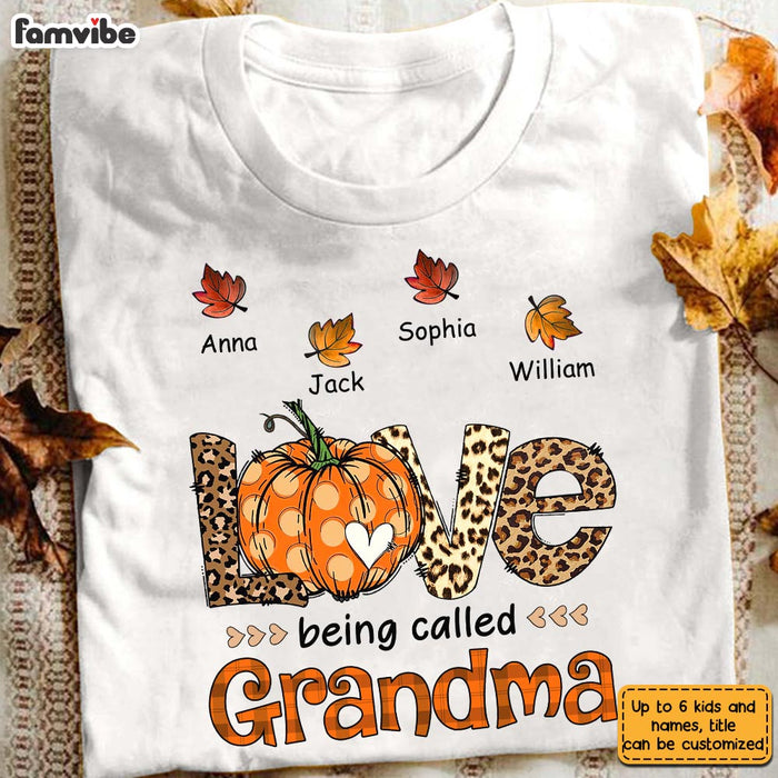 Personalized Fall Love Being Grandma T Shirt AG193 85O28 1