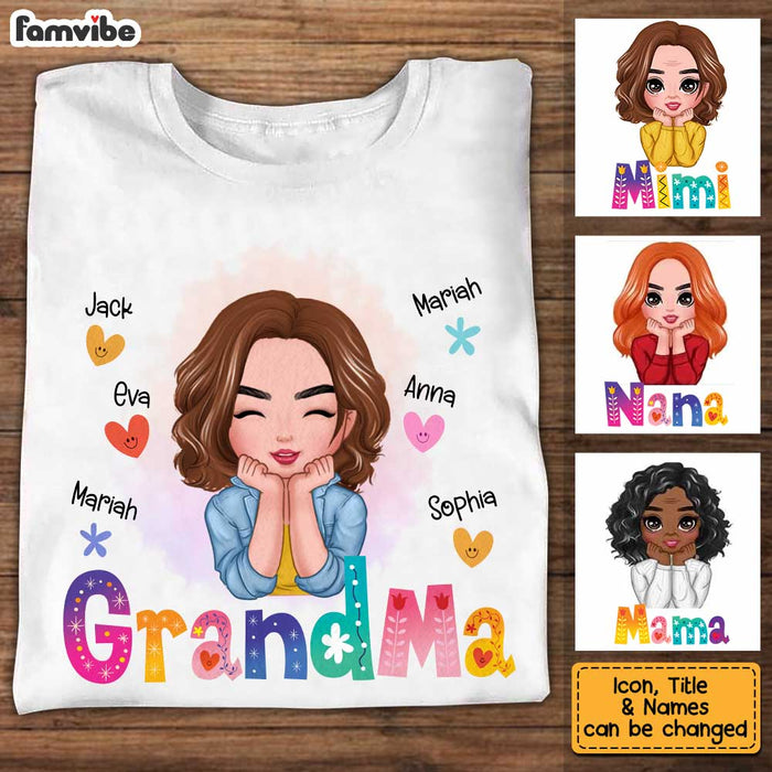 Personalized Grandma Colorful Flower T Shirt AG193 30O34 1