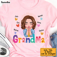 Personalized Grandma Colorful Flower T Shirt AG193 30O34 thumb 1