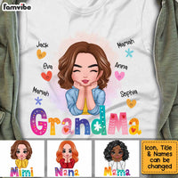 Personalized Grandma Colorful Flower T Shirt AG193 30O34 thumb 1