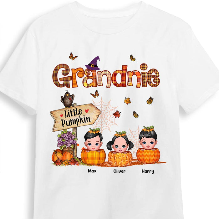 Personalized Grandma Little Pumpkin Halloween T Shirt AG192 58O28 1