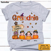 Personalized Grandma Little Pumpkin Halloween T Shirt AG192 58O28 thumb 1