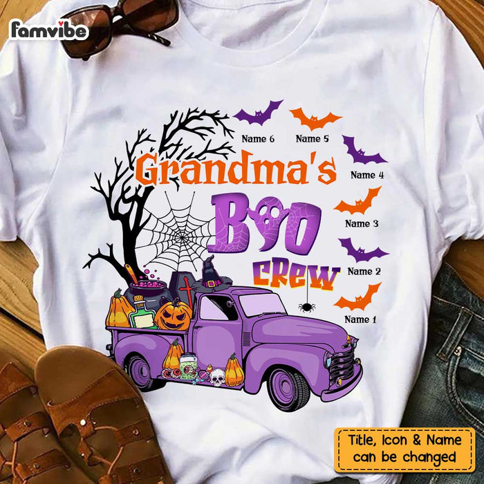 Personalized Halloween Grandma Boo Crew Truck T Shirt AG191 23O47 1