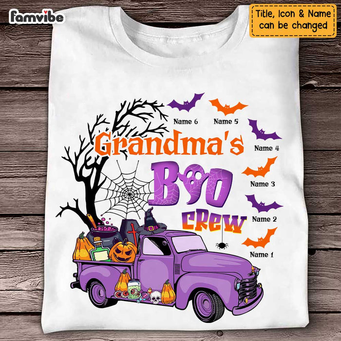 Personalized Halloween Grandma Boo Crew Truck T Shirt AG191 23O47 1