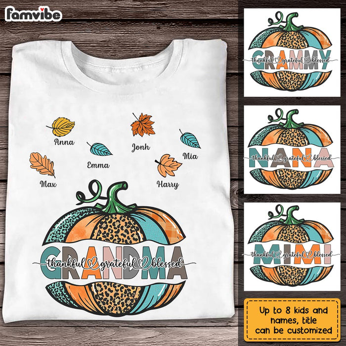 Personalized Fall Pumpkin Grandma T Shirt AG192 85O28 1