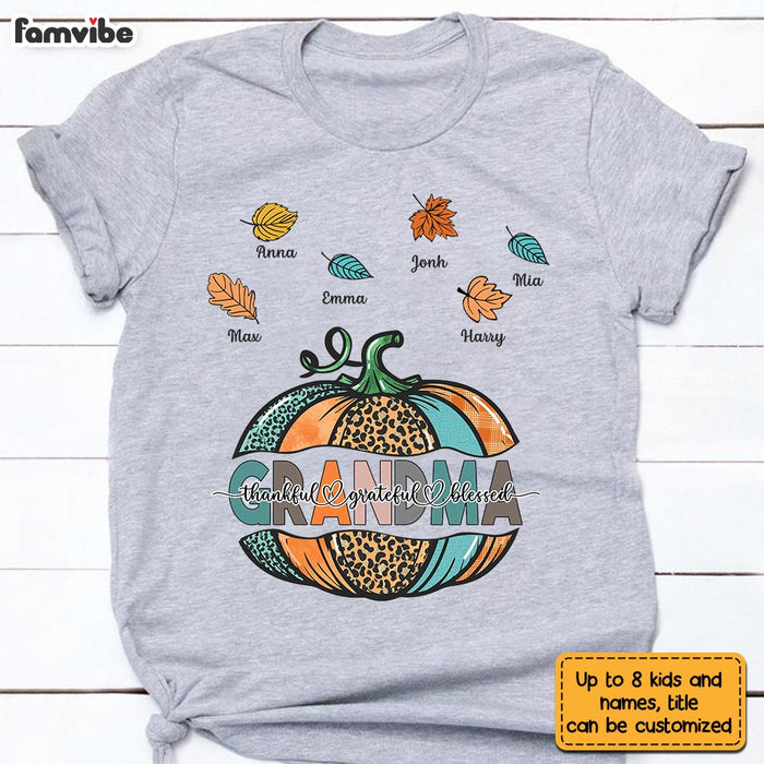 Personalized Fall Pumpkin Grandma T Shirt AG192 85O28 1