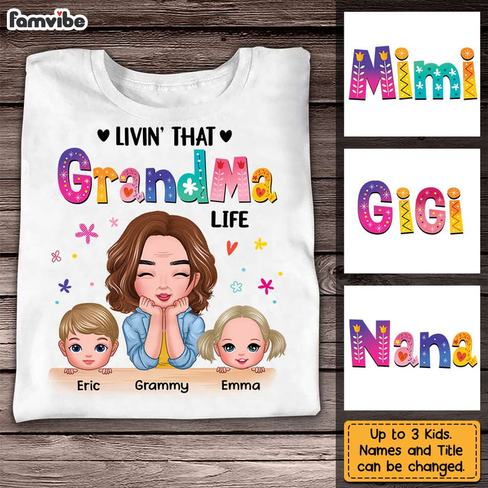 Personalized Livin' That Grandma Life T Shirt AG195 30O31 1