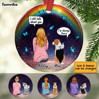 Personalized I Still Talk About You Rainbow Bridge Pet Memo Circle Ornament AG193 58O53 thumb 1