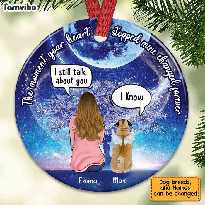 Personalized Dog Memo Rainbow Bridge Circle Ornament AG192 30O34 1