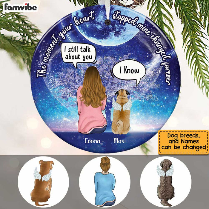 Personalized Dog Memo Rainbow Bridge Circle Ornament AG192 30O34 1