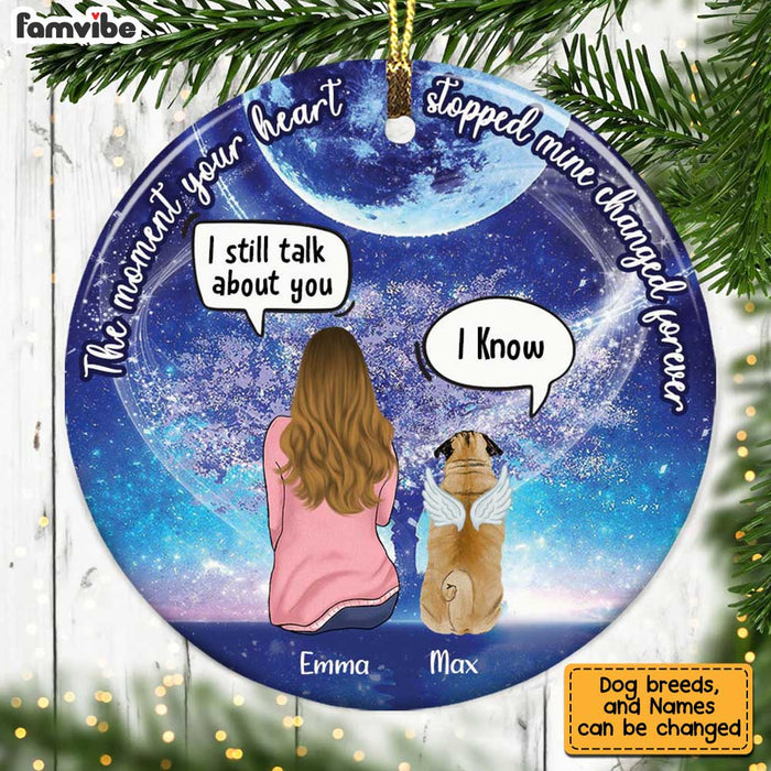 Personalized Dog Memo Rainbow Bridge Circle Ornament AG192 30O34 1