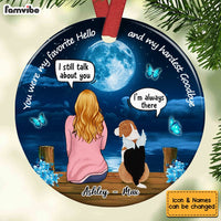 Personalized You Were My Favorite Hello And My Hardest Goodbye Pet Memo Circle Ornament AG194 58O53 thumb 1