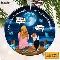 Personalized You Were My Favorite Hello And My Hardest Goodbye Pet Memo Circle Ornament AG194 58O53 thumb 1