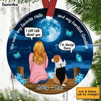 Personalized You Were My Favorite Hello And My Hardest Goodbye Pet Memo Circle Ornament AG194 58O53 thumb 1