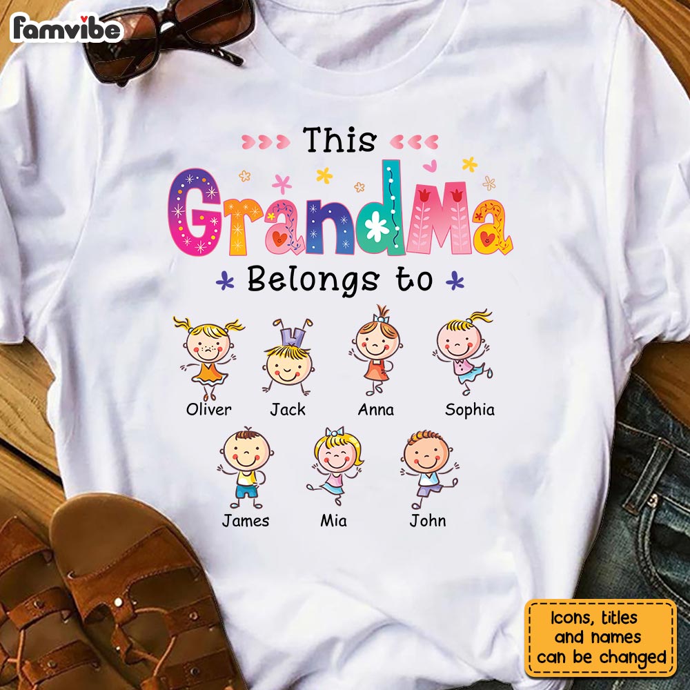 Personalized This Grandma Belongs To T Shirt AG204 30O28 Primary Mockup