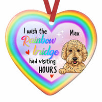 Personalized Rainbow Bridge Dog Cat Memo Heart Ornament AG194 23O34 thumb 1