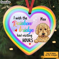 Personalized Rainbow Bridge Dog Cat Memo Heart Ornament AG194 23O34 thumb 1