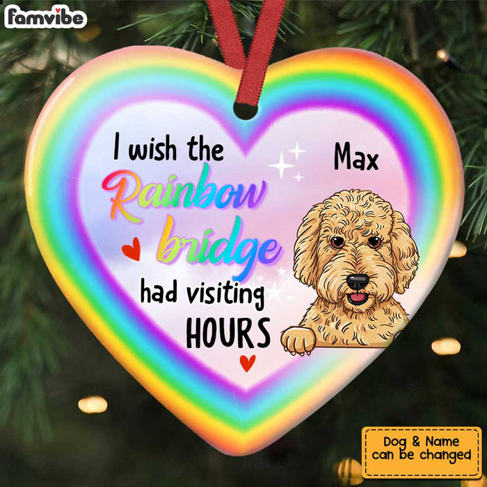Personalized Rainbow Bridge Dog Cat Memo Heart Ornament AG194 23O34 1