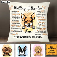 Personalized Waiting  At The Door Dog Memo Pillow AG201 58O34 thumb 1