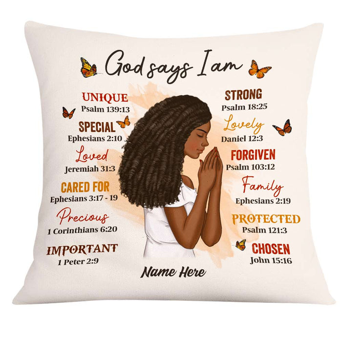 Personalized God Says I Am Pillow AG222 30O31 1