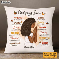 Personalized God Says I Am Pillow AG222 30O31 thumb 1