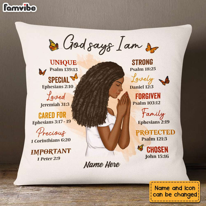 Personalized God Says I Am Pillow AG222 30O31 1
