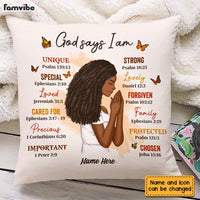 Personalized God Says I Am Pillow AG222 30O31 thumb 1