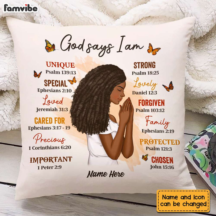 Personalized God Says I Am Pillow AG222 30O31 1