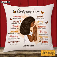 Personalized God Says I Am Pillow AG222 30O31 thumb 1