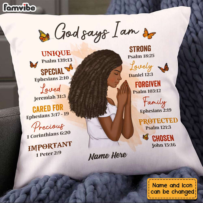 Personalized God Says I Am Pillow AG222 30O31 1