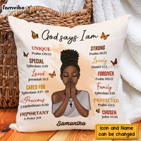 Personalized God Says I Am Pillow AG212 30O47 thumb 1