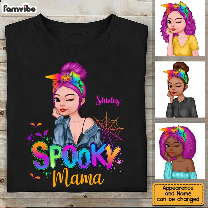 Personalized Halloween Mom Spooky Mama T Shirt AG205 23O34 1