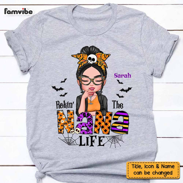 Personalized Halloween Rockin' Grandma Life T Shirt AG202 30O47 1