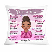 Personalized You Are Beautiful Daughter Praying Girl Pillow AG203 58O34 thumb 1