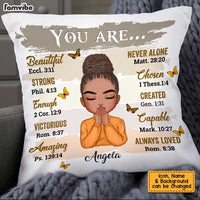 Personalized You Are Beautiful Daughter Praying Girl Pillow AG203 58O34 thumb 1