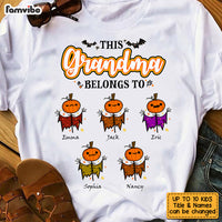 Personalized Fall Halloween Grandma Pumpkin Belongs To T Shirt AG202 23O53 thumb 1