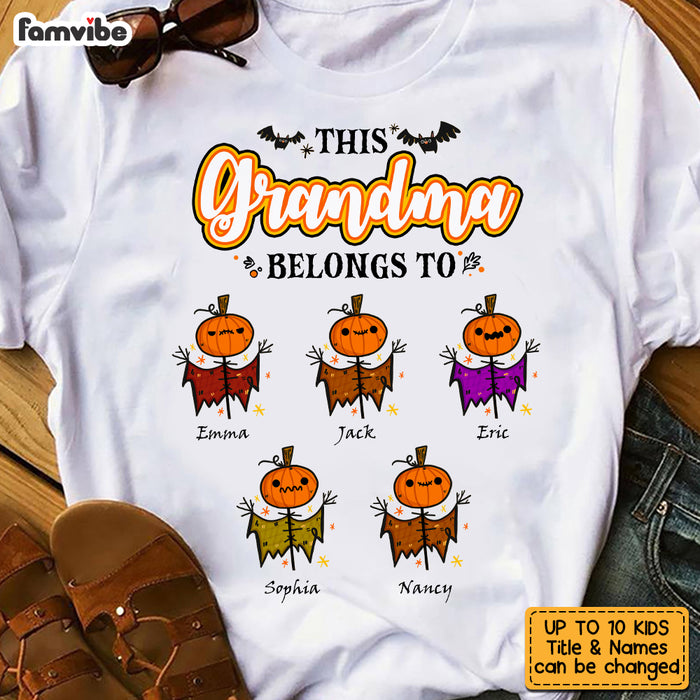 Personalized Fall Halloween Grandma Pumpkin Belongs To T Shirt AG202 23O53 1