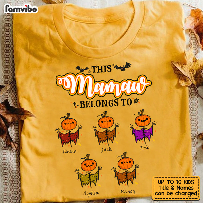 Personalized Fall Halloween Grandma Pumpkin Belongs To T Shirt AG202 23O53 1