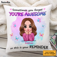Personalized Motivational Quote You're Awesome Daughter Mom Pillow AG204 58O53 thumb 1