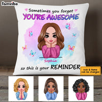 Personalized Motivational Quote You're Awesome Daughter Mom Pillow AG204 58O53 thumb 1