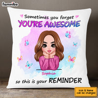 Personalized Motivational Quote You're Awesome Daughter Mom Pillow AG204 58O53 thumb 1